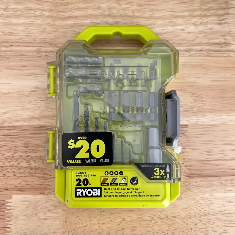 RYOBI 20 Piece Drill & Impact Drive Set